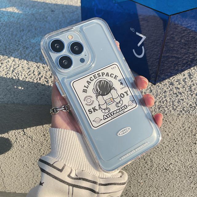 Pro pouzdra na iPhone 13 Pro Max Kreslený astronaut Průhledné pouzdro na telefon Pro iPhone 11 12 Pro Max Xr Xs Max 7 8 Plus X Měkký kryt nárazníku