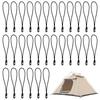 30Pcs 4mm Elastic Nylon Cord String With Hook Clip 25cm Long Bungee Rope For Sewing Craft Supplies Camping Gear Repair