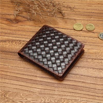 Portefeuille en Cuir avec Poche à Monnaie Zippée Court Portefeuille Homme Design Porte-Cartes d'Identité RFID avec Chaîne Porte-Monnaie Mode