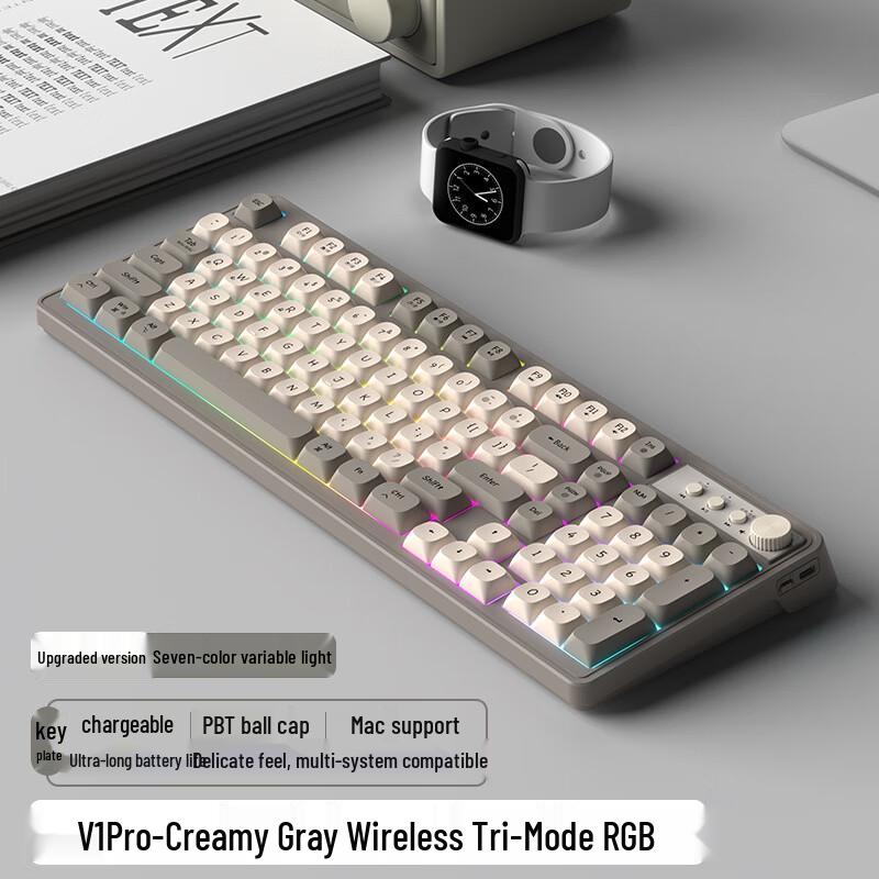 

Qisha V1Pro Wireless RGB Tri-Mode Keyboard