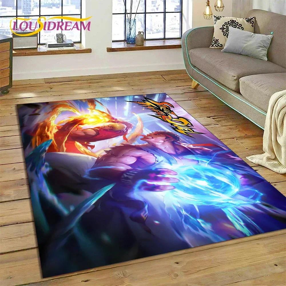 3D Retro Game Street Fighter SF Carpet Rug for Bedroom Living Room Home Sofa Decoration,Children Game Large Decor Floor Mat Gift