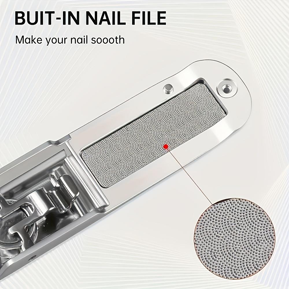 Modernes Nagelknipser-Set aus Edelstahl mit konkaven Klingenkanten, tragbar, große Größe, Design in Form eines Autos, geruchlos, spritzgeschützt,