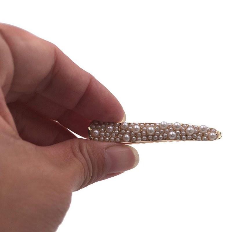 Women's Hairpin Shiny Toothed Alloy Diamond Beads Hairpins Bangs Hair Clip