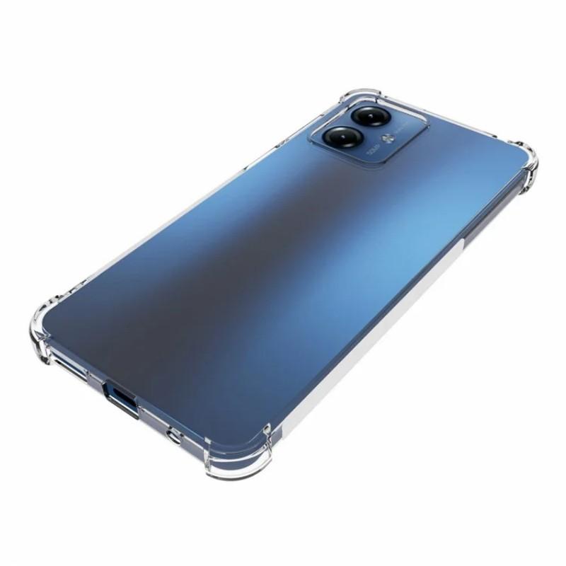 For Motorola Moto G14 4G Back Cover WANLONFENG TM Series 2.0mm Clear TPU Phone Case (Big Lens Hole)