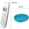 Téléphone fixe sans fil - logicom - dect iloa 150 solo - turquoise - sans répondeur