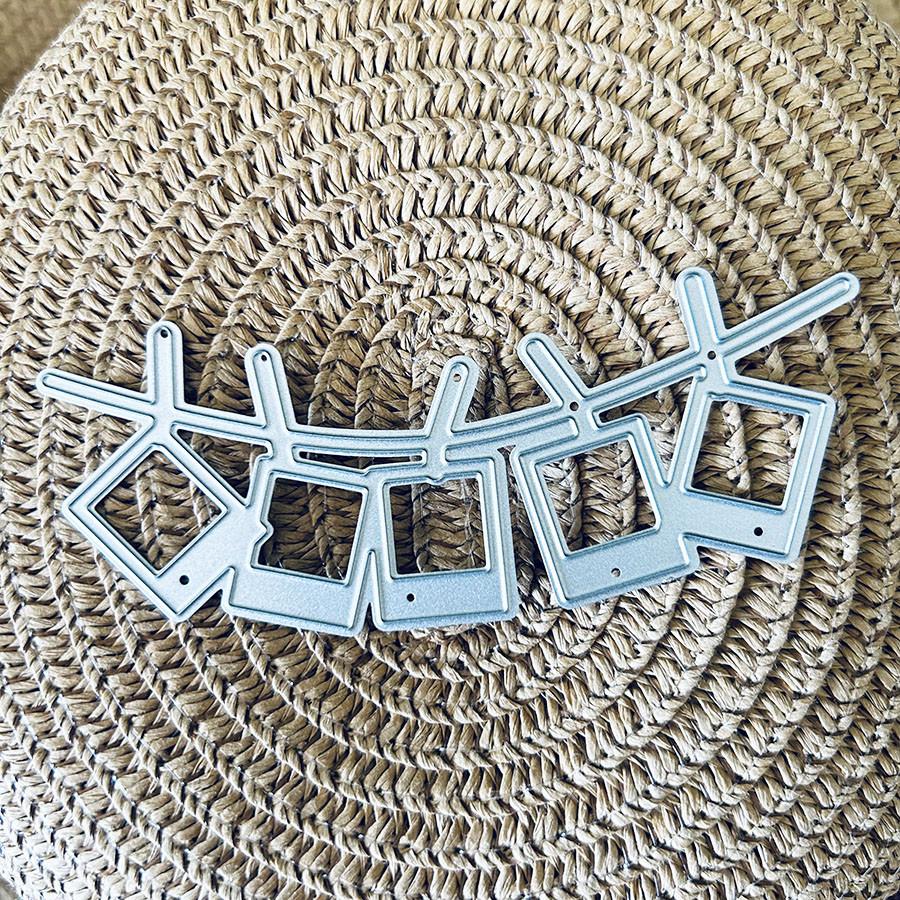 Photo Wall Border Die Cuts for Card Making, Pendant Cutting Dies, Metal Die Cutting Mold, Scrapbooking Dies, DIY Etched Embossing Stencil for Crafts