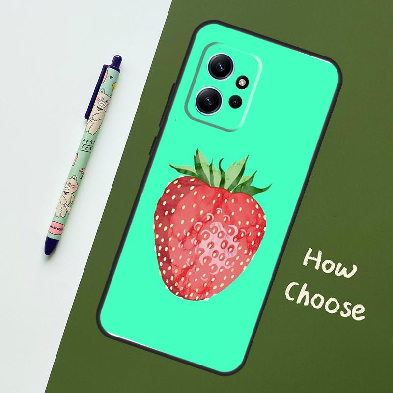 Strawberry Case For Xiaomi Redmi Note 13 10 11 12 14 15 Pro Plus Cover For Redmi 15C 15 14C 10C 12C 13C