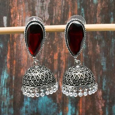 Πανέμορφο σκουλαρίκι γρανάτης Μοζαμβίκης, χειροποίητο πολύτιμος λίθος από ασήμι 925 κοσμήματα