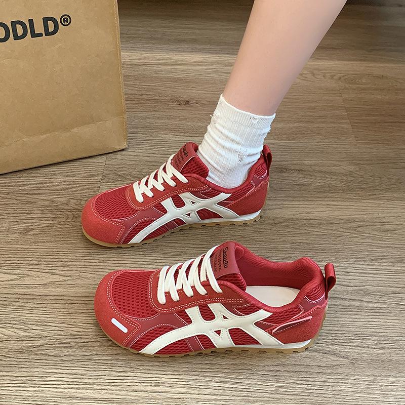 Retro Forrest Gump training shoes women's super fire 2025 autumn new mesh breathable versatile platform casual running shoes