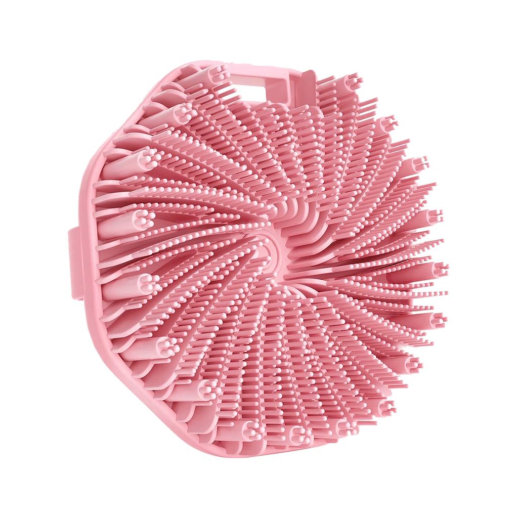 Soft Silicone Body Scrubber Bath Brush With Ergonomic Handle Portable Shower Massage Cleaning Exfoliating Home Tool