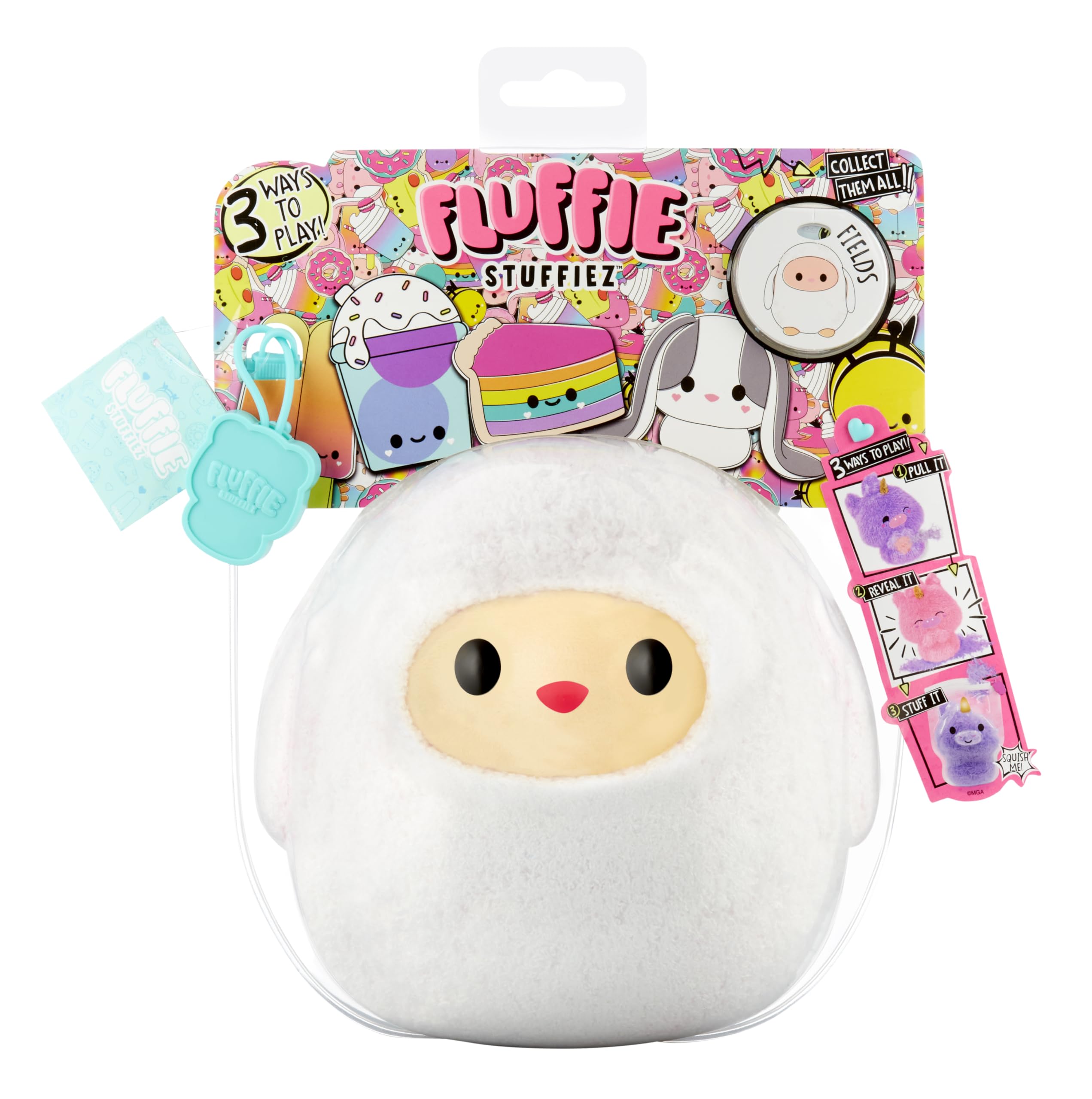 

Fluffy Stuffies Small Plush Toy Sheep -