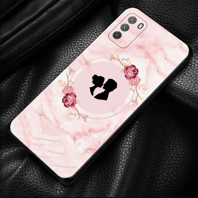 Pink Marble Flower Case For Xiaomi Poco X3 F3 Gt M3 Nfc F1 M3 M4 Pro 5g F3 Gt Cover For Mi 11t 10t Pro 9t 11 Note 10 Lite Civi