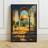 Islamic Mosque Kaaba Canvas Poster Watercolor Muslim Scripture Canvas Paint Print Modern Picture Living Room Home Decor Cuadros