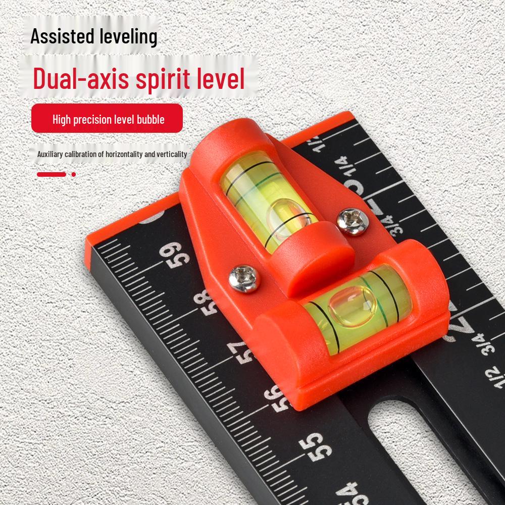 Multifunctional Woodworking T-Square & Positioning Angle Ruler