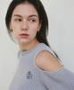 Nigaennikol Signature Cut Out Crew Neck Knit_Sky Blue