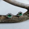 Silver Earrings with Nano Emerald 2.802ct (2192183)