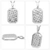 [Shinjuku Gin No Kura] Square Quilted Decorative All-Over Pattern Locket Pendant Top, Chainless, Charm, Silver 925, Engraving, Cutting, Photo Holder