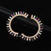 South American Jewelry Brazilian Glass Stone Color Matching Earrings Versatile Simple Geometric Zircon Earrings