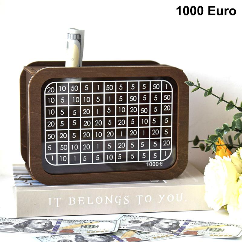 

Transparent Acrylic Wood Cash Saving Box 1000 Eur/Usd/Gbp Bank Cash Saving Wooden Money Box With Counter