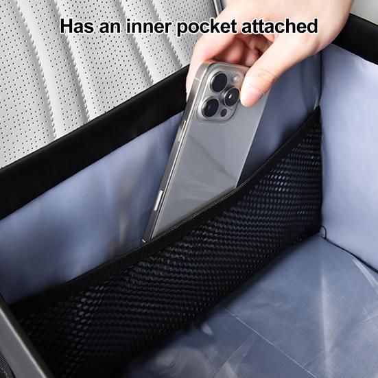 Foldable Car Seat Storage Box 2-in-1 Lumbar Support And Organizer Canvas Backseat Caddy for Snacks And Accessories Home Auto Use