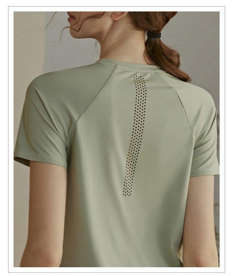 Women's High-End Quick-Dry Short-Sleeve Sports Top for Summer - Loose Fit, Breathable Yoga & Running T-Shirt