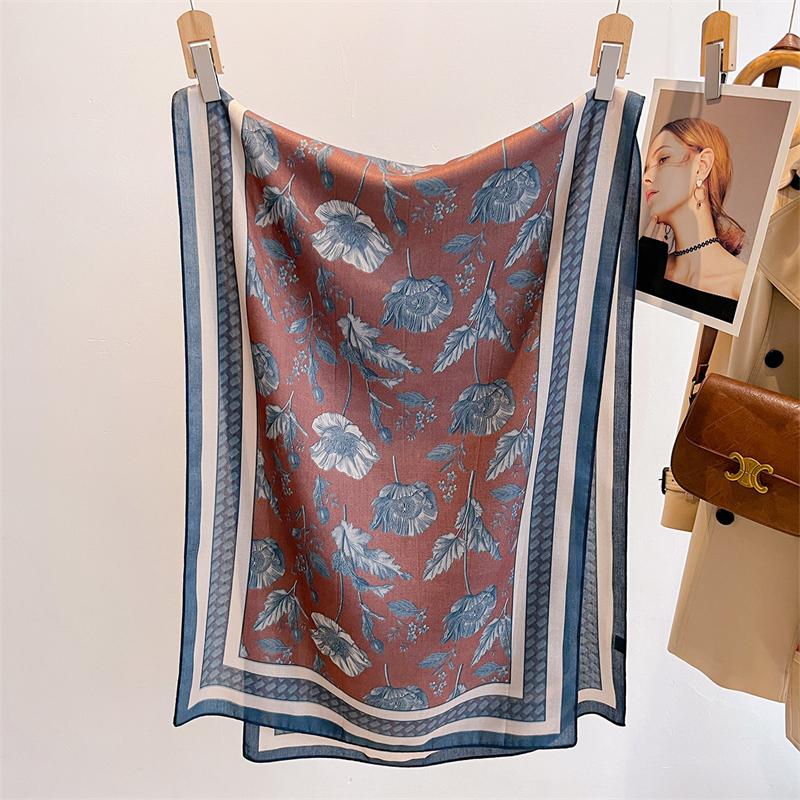 New Double Face Luxury Women Scarf Shawl Print Cotton Linen Feeling Tassel Muslim Hijab Wrap Turban Pashmina