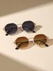 1PCS Fashion Geometric Metal Frame Sunglasses For Women Men UV Protection Daily Life Shades Eyewear Accessories