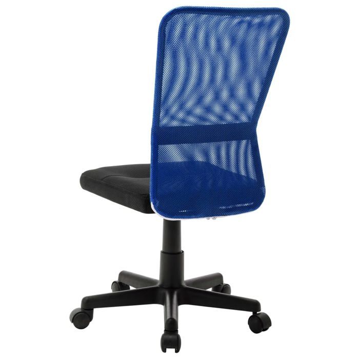 VidaXL Swivel Office Chair Desk Chair Seat Sport Chair Home 360 Degree Swivel Black and Blue 289511