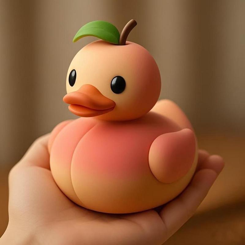 Frucht-Serie Entenstatue Ornamente Harzfigur Statue Lustige Enten Deko Pfirsich Ananas Banane Frucht Ente Heimdekoration