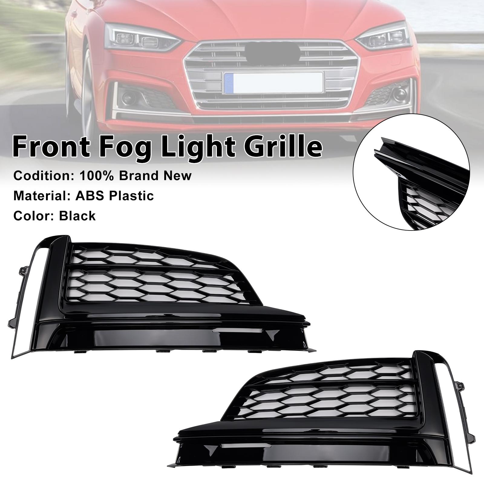 

2PCS Front Bumper Fog Light Grille Cover Fit A5 S-Line S5 2018-2019