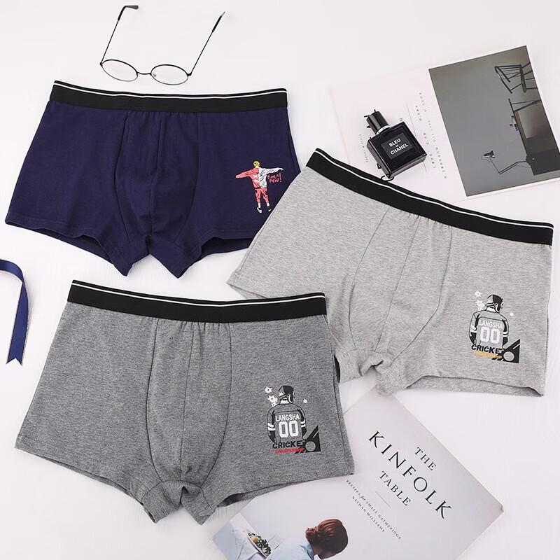 LangSha Men's Pure Cotton Boxer Briefs