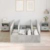 Storage Bed Frame Concrete Gray 120 x 190 cm Particleboard