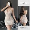 Sexy Underwear Sexy Low-cut Lace Perspective Sling Dress Slim-fit Pure Bed Gown