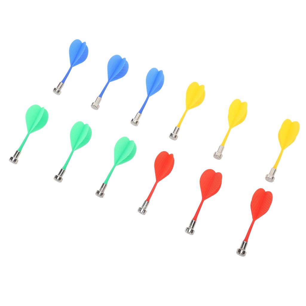 12Pcs Magnetic Darts Plastic Replacement Darts for Magnet Dartboard Kids Adults Target Game Toys