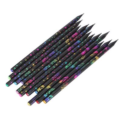 12 stücke Blackwood HB Bleistift Kinder Schreiben Zeichnung Bleistift mit Intarsien Strass