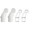 2Pcs Awning Brackets With Lids For 40mm Square Tube Retractable Gearbox Support Aluminum Alloy Awning Parts For 40mm Square Tube