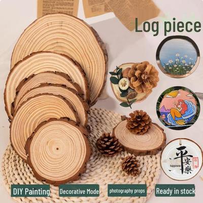 Trucioli di legno fatti a mano fai da te per progetti creativi - Base in legno massello con anelli annuali