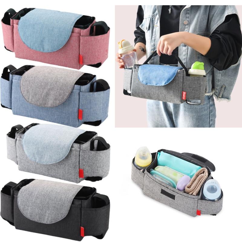 Baby Organiser Pram Mummy Bag Storage Buggy Stroller Pushchair Bottle Cup Holder