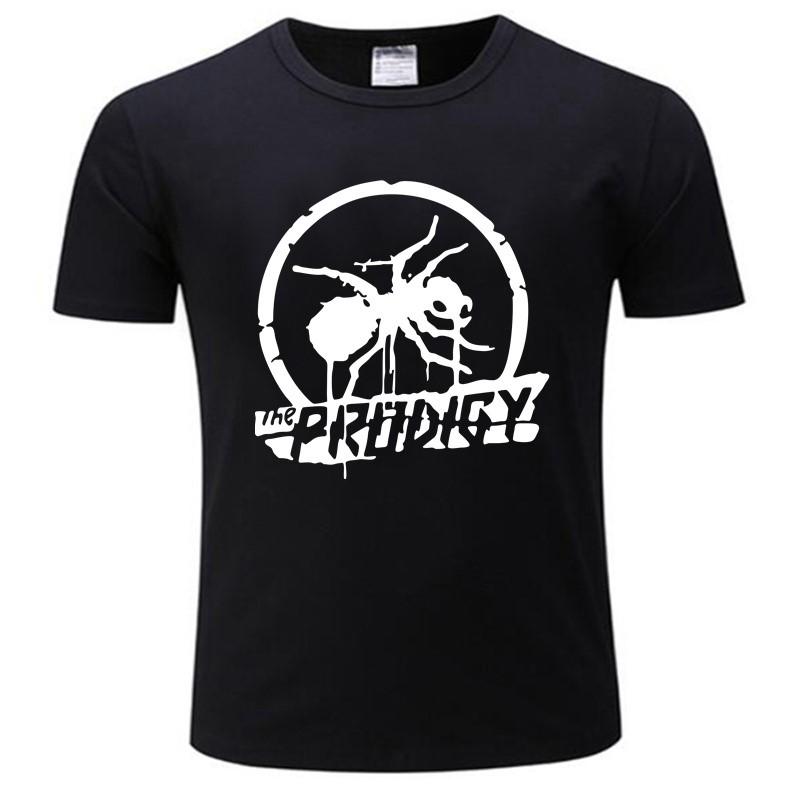 New The Prodigy Yellow Logo Punk Rock Band Men'S T-Shirt Black And White Round Neck Tee Shirt Men O-neck Brand Summer Teeshirt