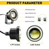 2X 2.5 Inch Round Fog LED Light Driving Spot Lamp W/ White Angle Eyes Halo Ring