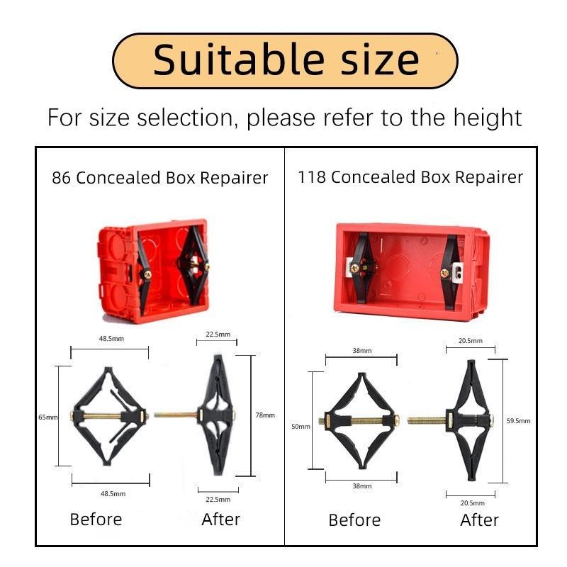 Wall Socket Box Repair Clamp Mechanical Structure Easy Operation For Home Electrical Switch Socket Repair