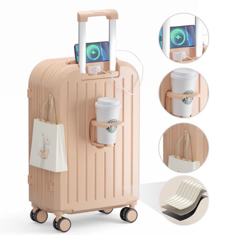 Ruyi Shi Multi-functional Spinner Luggage 24-inch