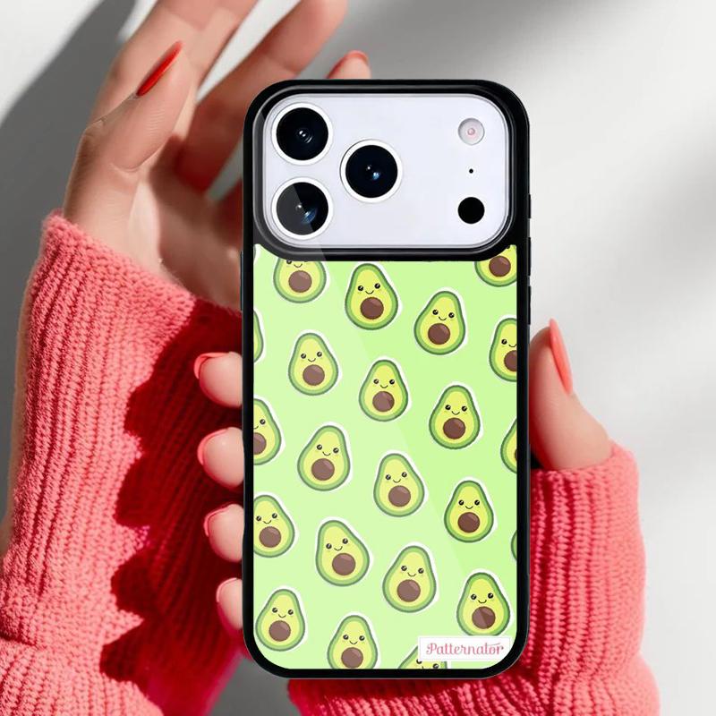 Cute Avocado Phone Case for iPhone 17 16 15 14 13 Pro Max Back Cover for 12 11 Pro Coque