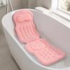 Adult Bath Cushion with Segmented Headrest Support and Cushioned Coverage for Quiet Soaking and a Bath Routine In Daily Use