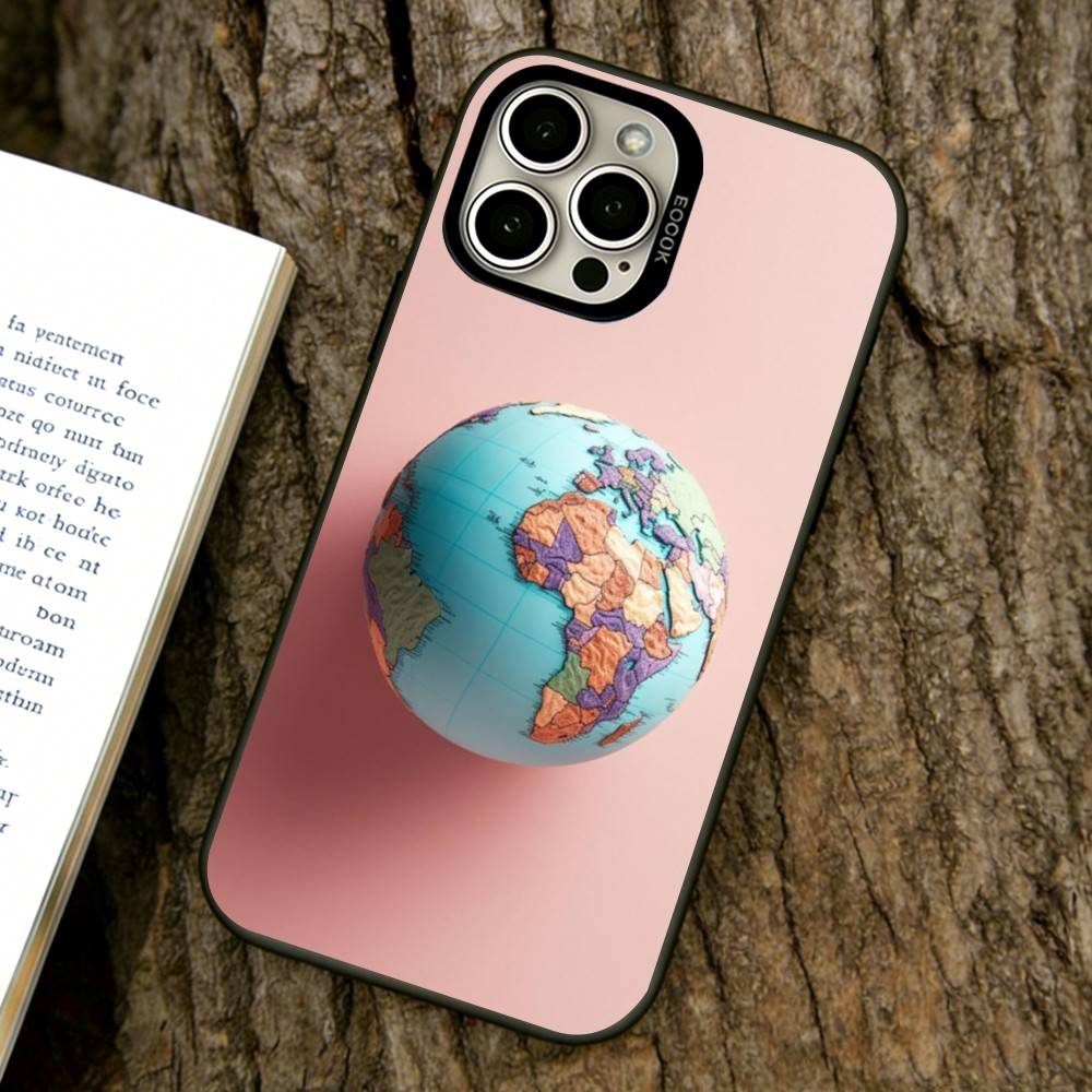 Airplane Route Pattern Phone Case For iPhone 17,16,15,14,13,12,11 Plus,Pro Max,XS,Colorful Silver Phone Case Funda Cover