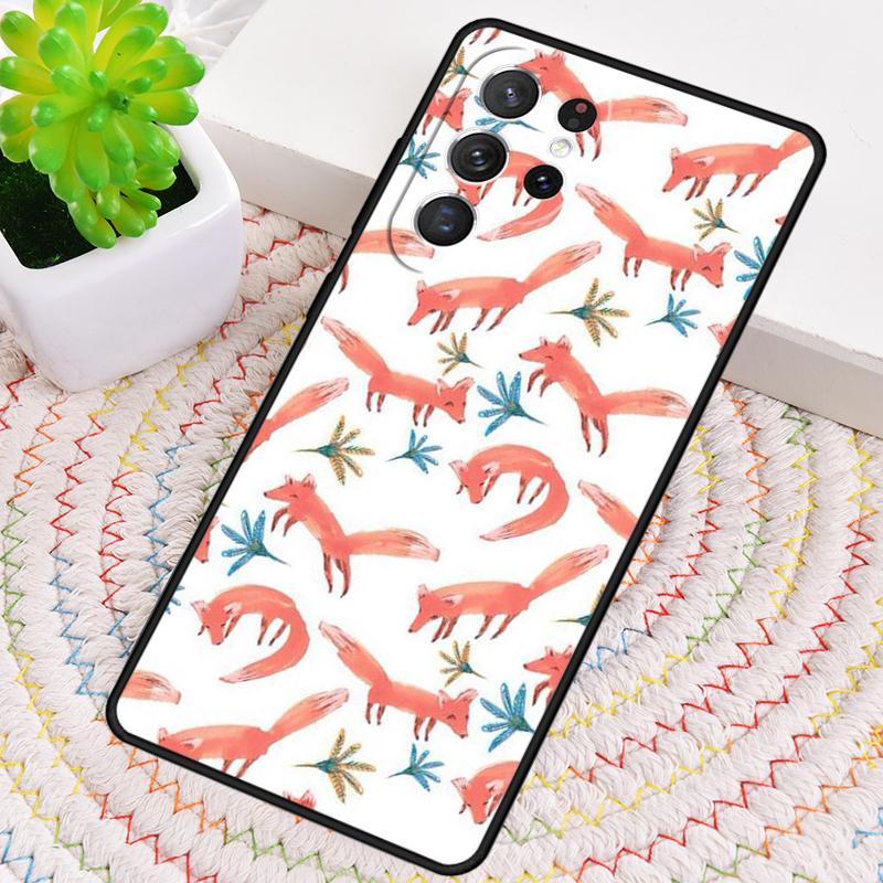Abstraktní pouzdro na telefon s motivem lišky pro Samsung Galaxy note 10 pro S26 Ultra S23 S24 FE S25 S21 S22 PLUS nárazuvzdorný kryt