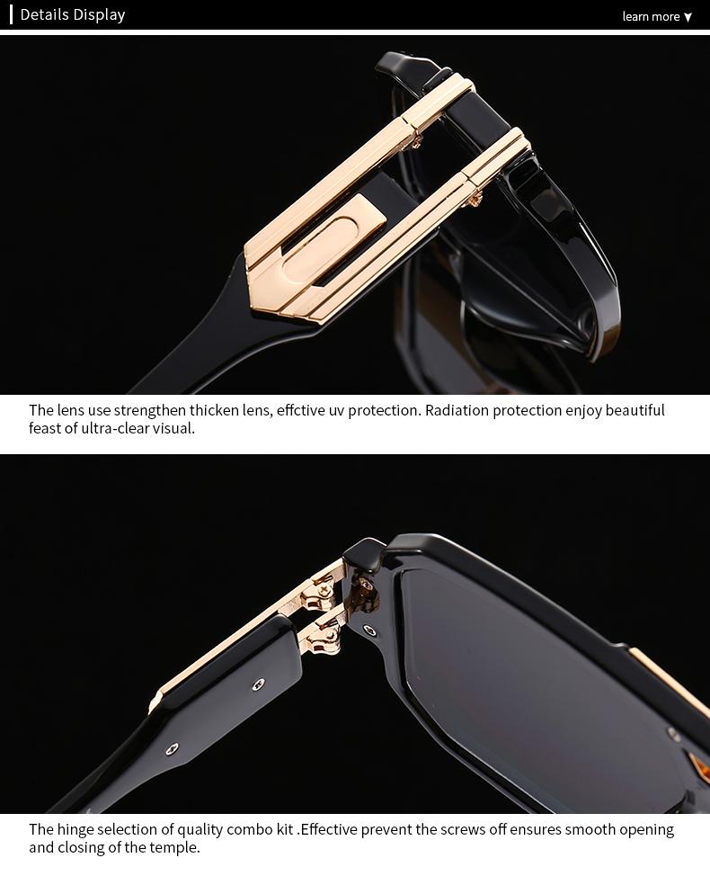 Esportazione Transfrontaliera Nuovi Occhiali da Sole da Uomo Moderni Retro con Montatura Grande Stile Ins Street Style Marca Grande Inchiostro