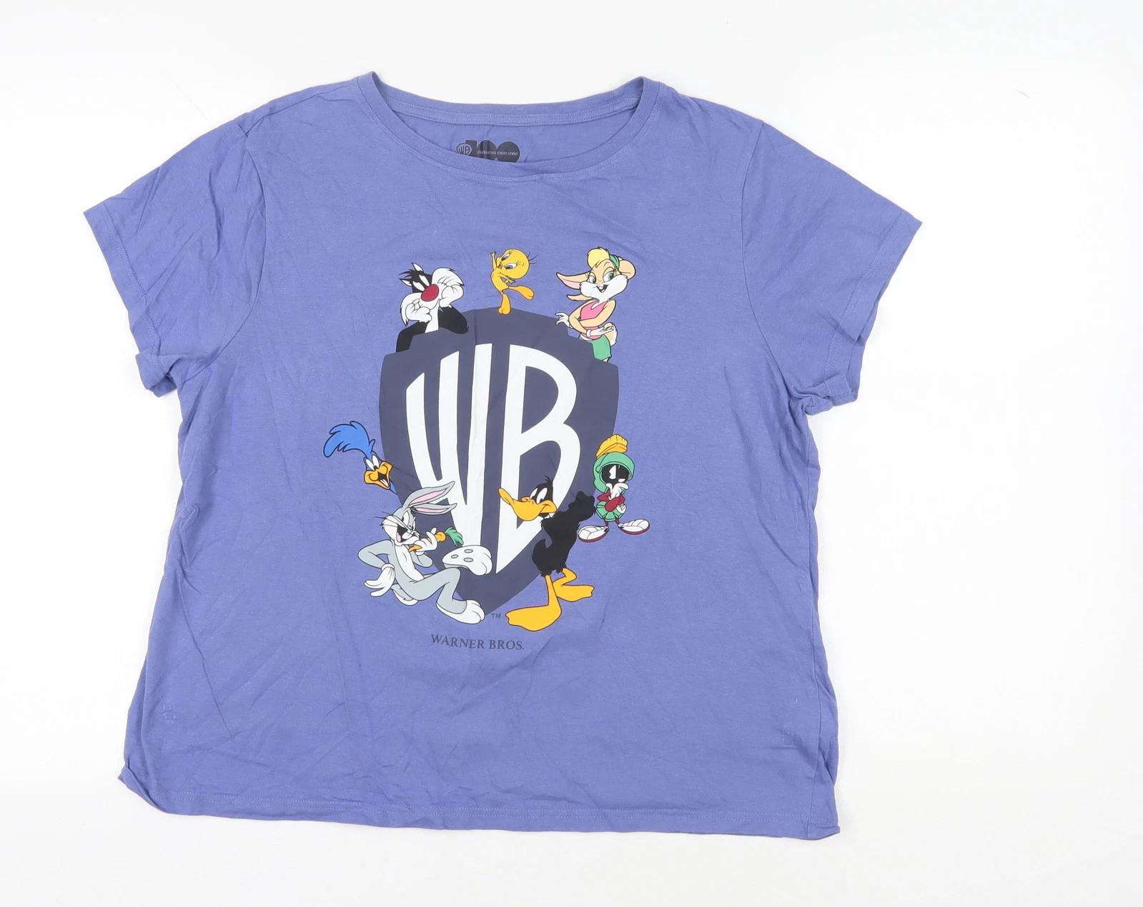 

Warner Bros. Blue Cartoon T-Shirt, L, Unisex Adults 2XL
