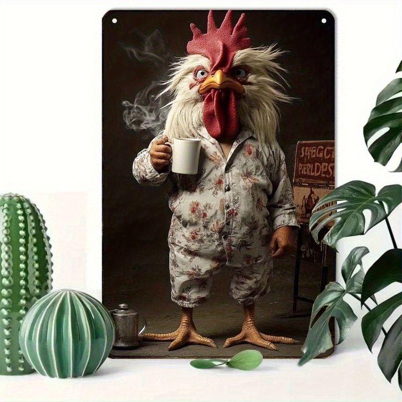 Retro Metal Animal Wall Art for Home Kitchen Farm Cafe Garden