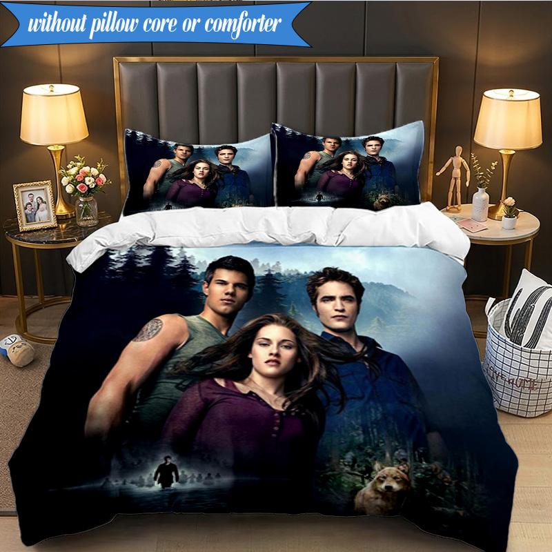 vampire Saga Romance 3pcs K-pop music group Bedding set,Ideal for Bedroom, Dormitory,Including Duvet Cover And 2pcs Pillowcases,Fan gifts